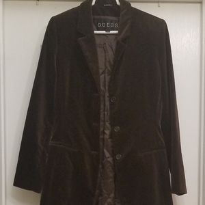 GUESS Brown Velvet Coat